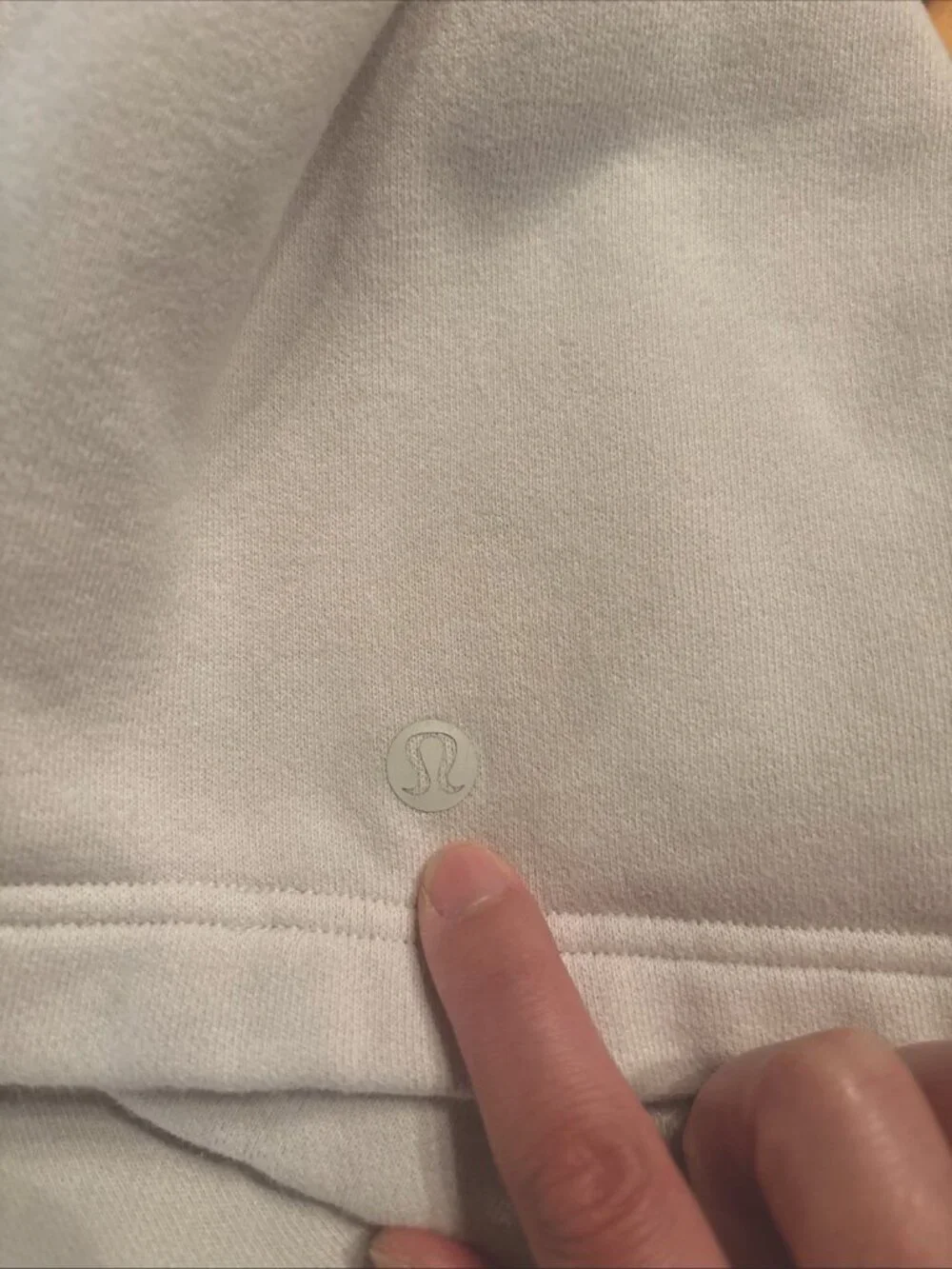 Lululemon Athletics Braided Sleeve Pullover Sz S/M Off White